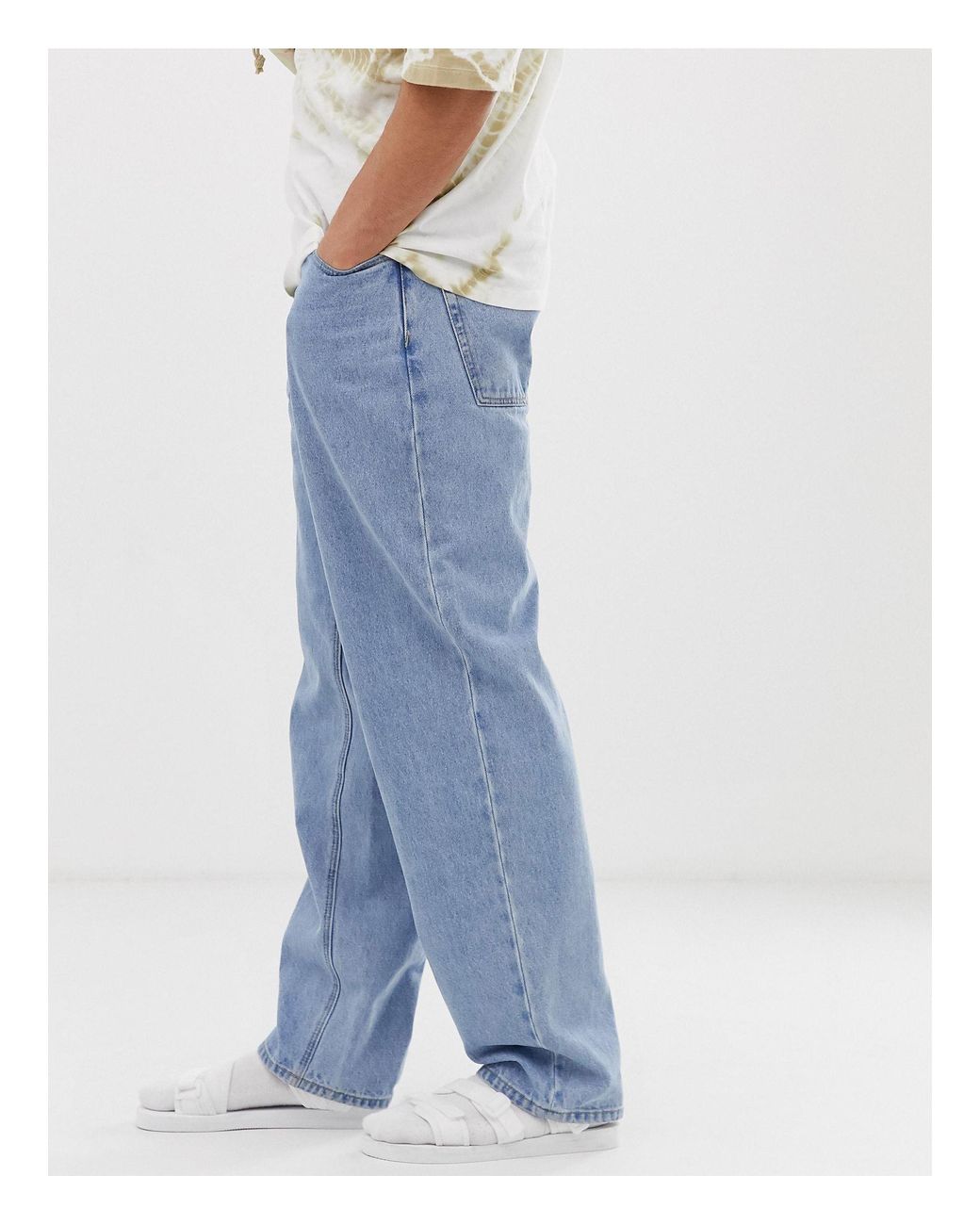 ASOS baggy Jeans in Blue for Men | Lyst UK