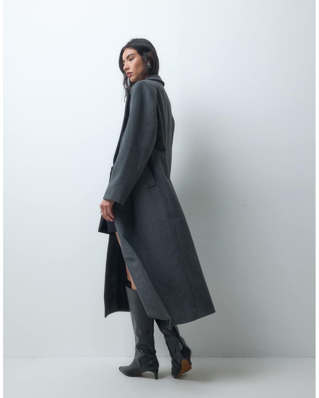ONLY Blue Tailored Maxi Coat