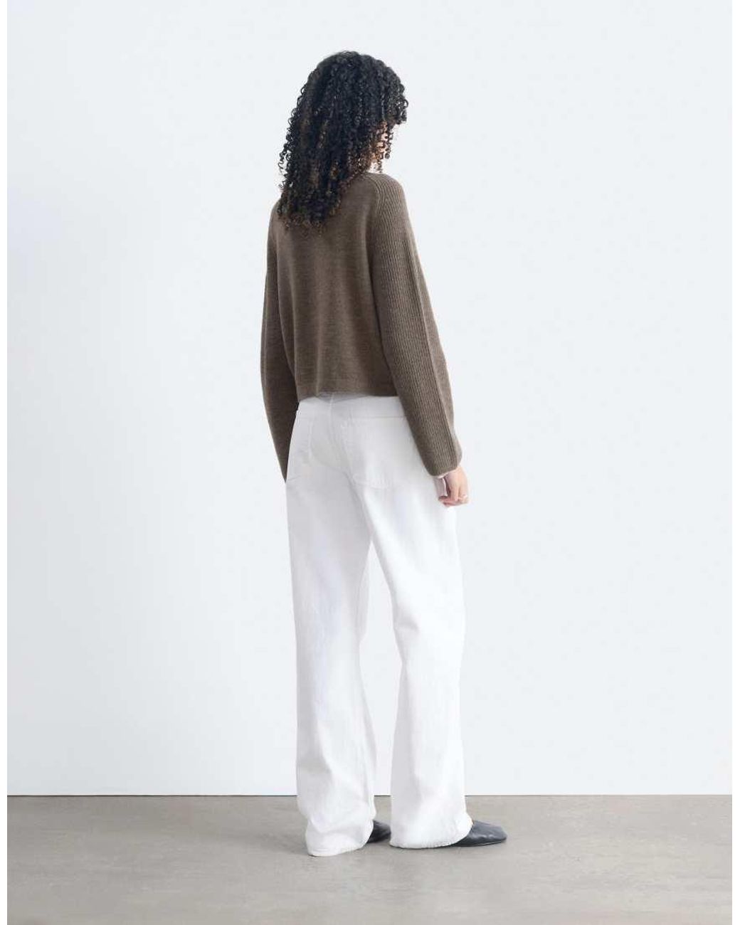& Other Stories Brown Cotton And Wool Blend Cardigan