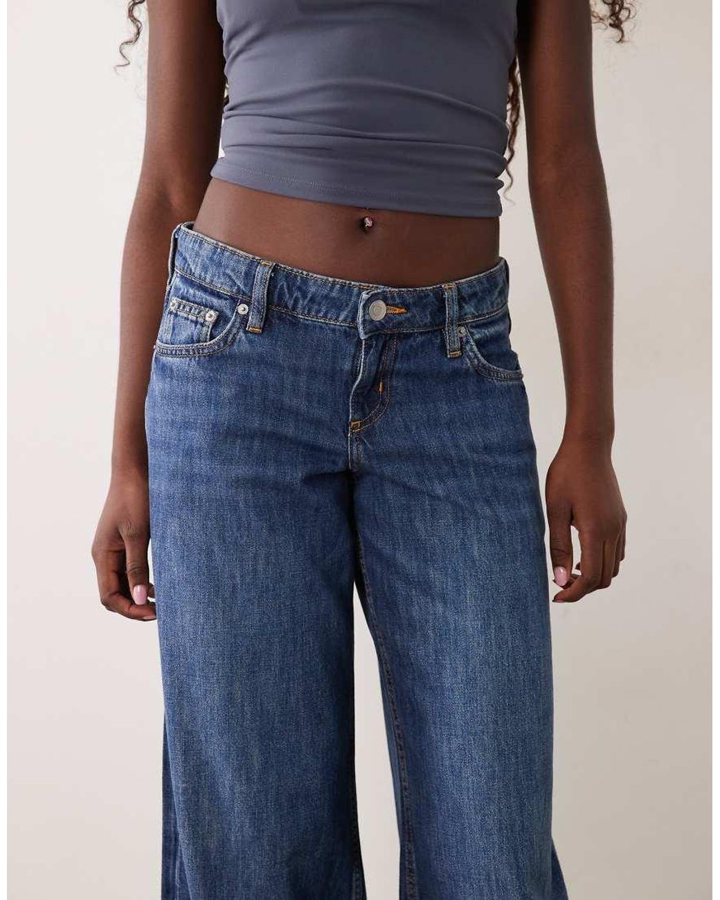Cotton On Blue Low Rise Wide Jean