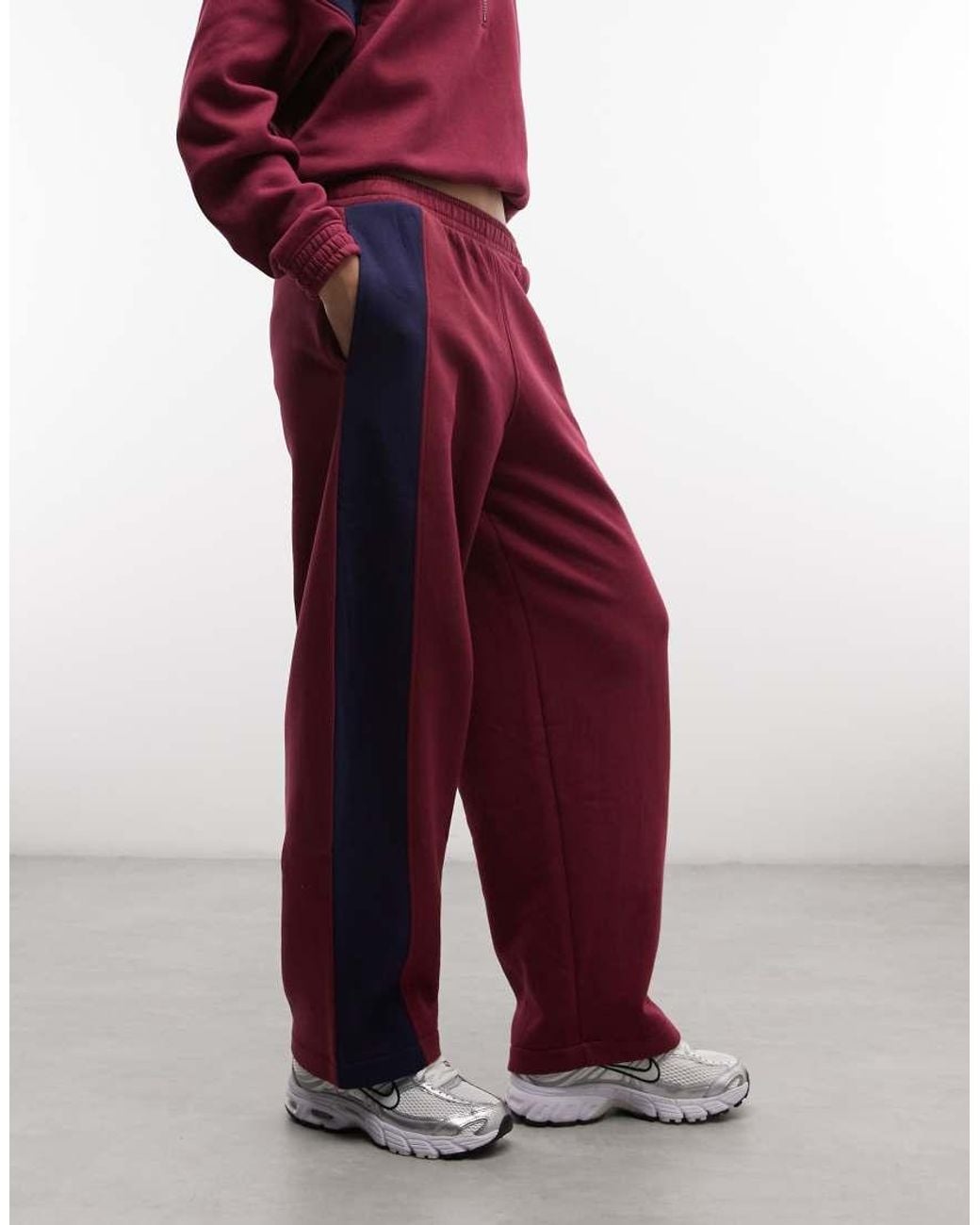 ASOS Red Panelled Track Sweatpants