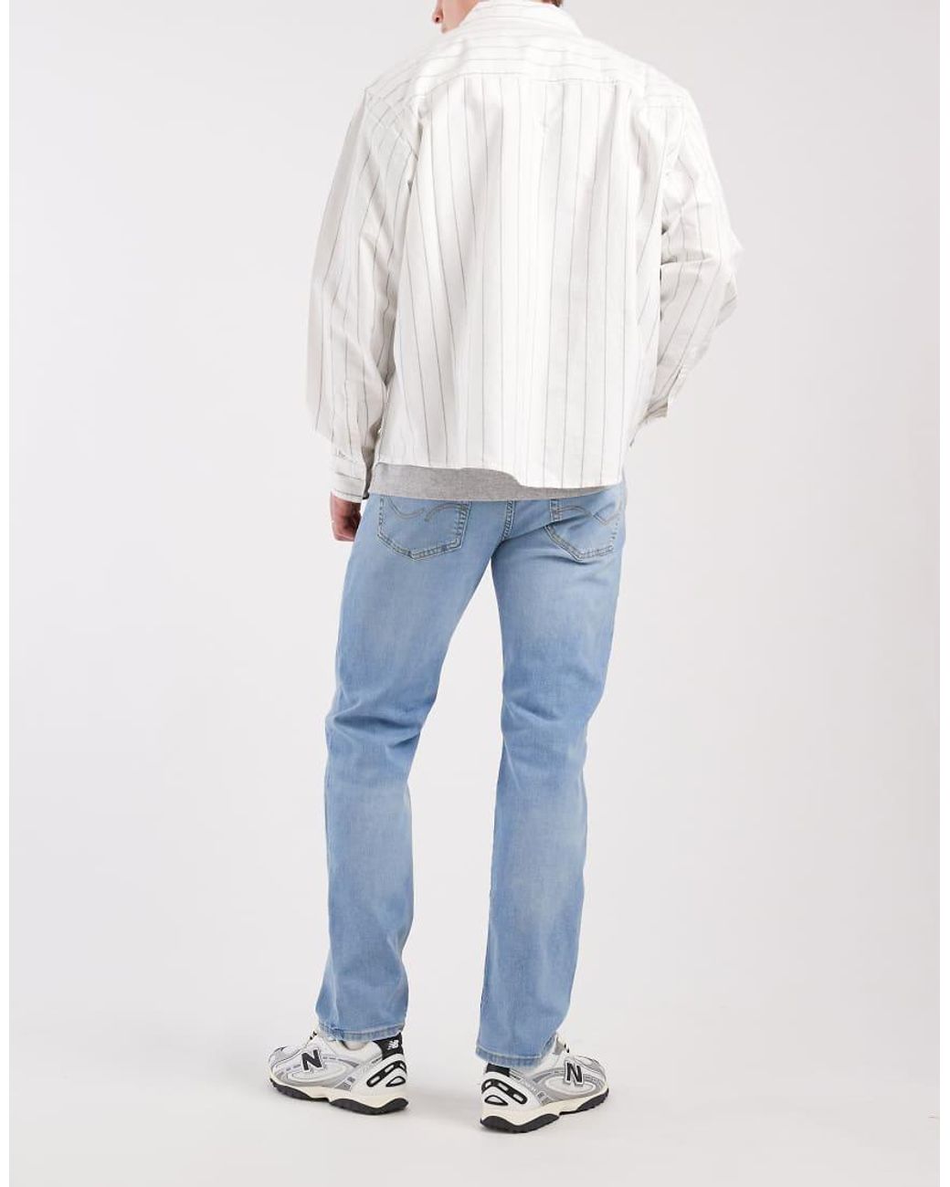 Jack & Jones White Clark Regular Fit Jeans for men