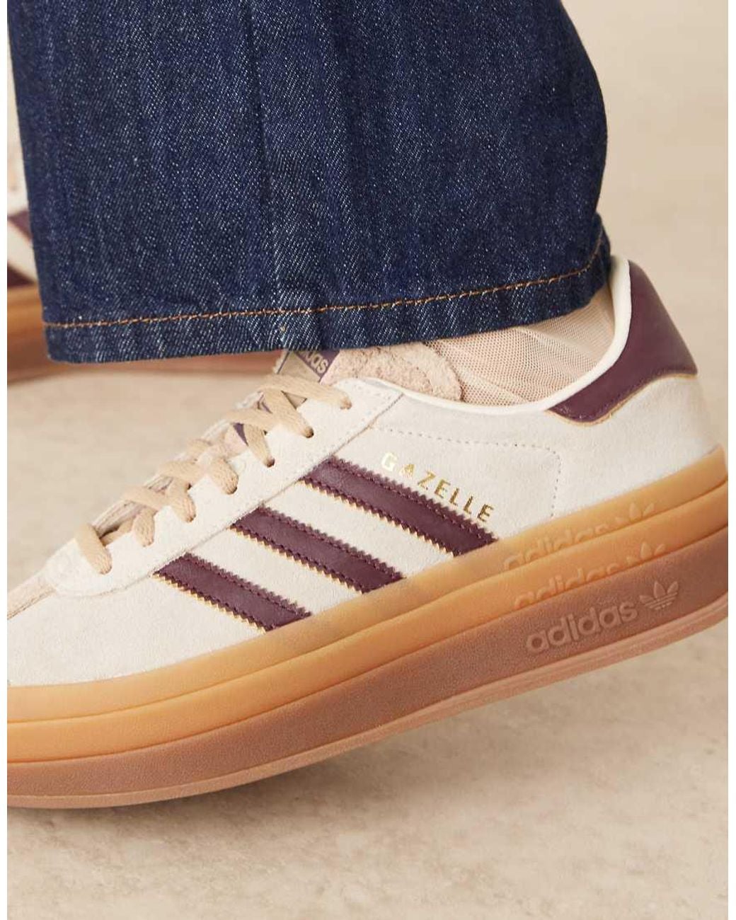 Adidas Originals Brown Gazelle Bold Trainers