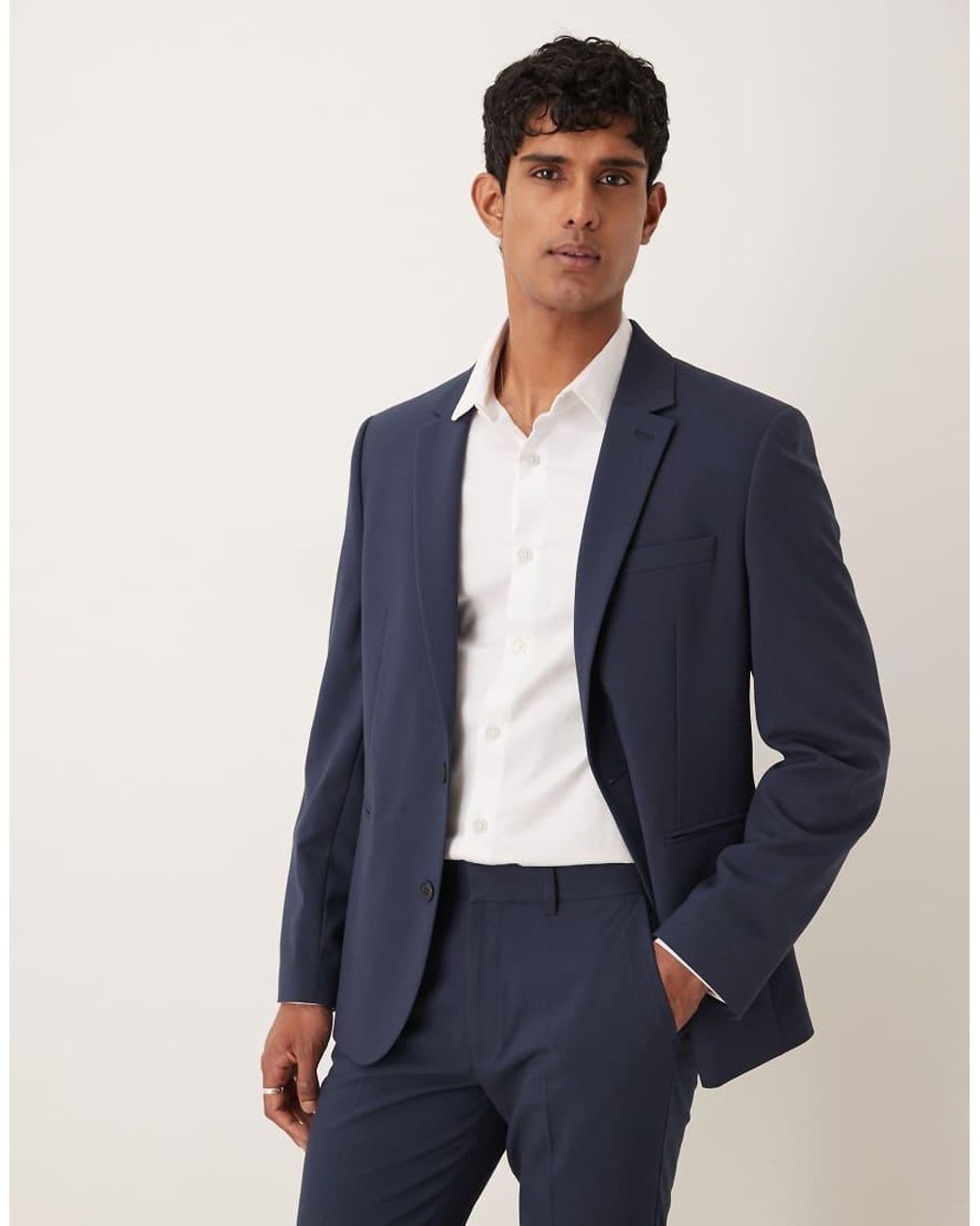 ASOS Blue Slim Suit Jacket for men