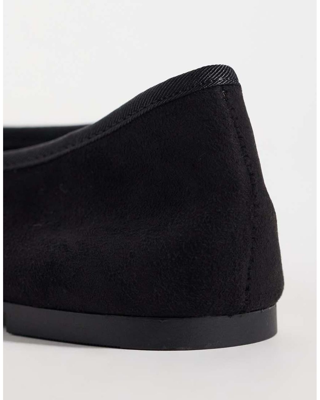 ASOS Black Lola Soft Bow Detail Ballets