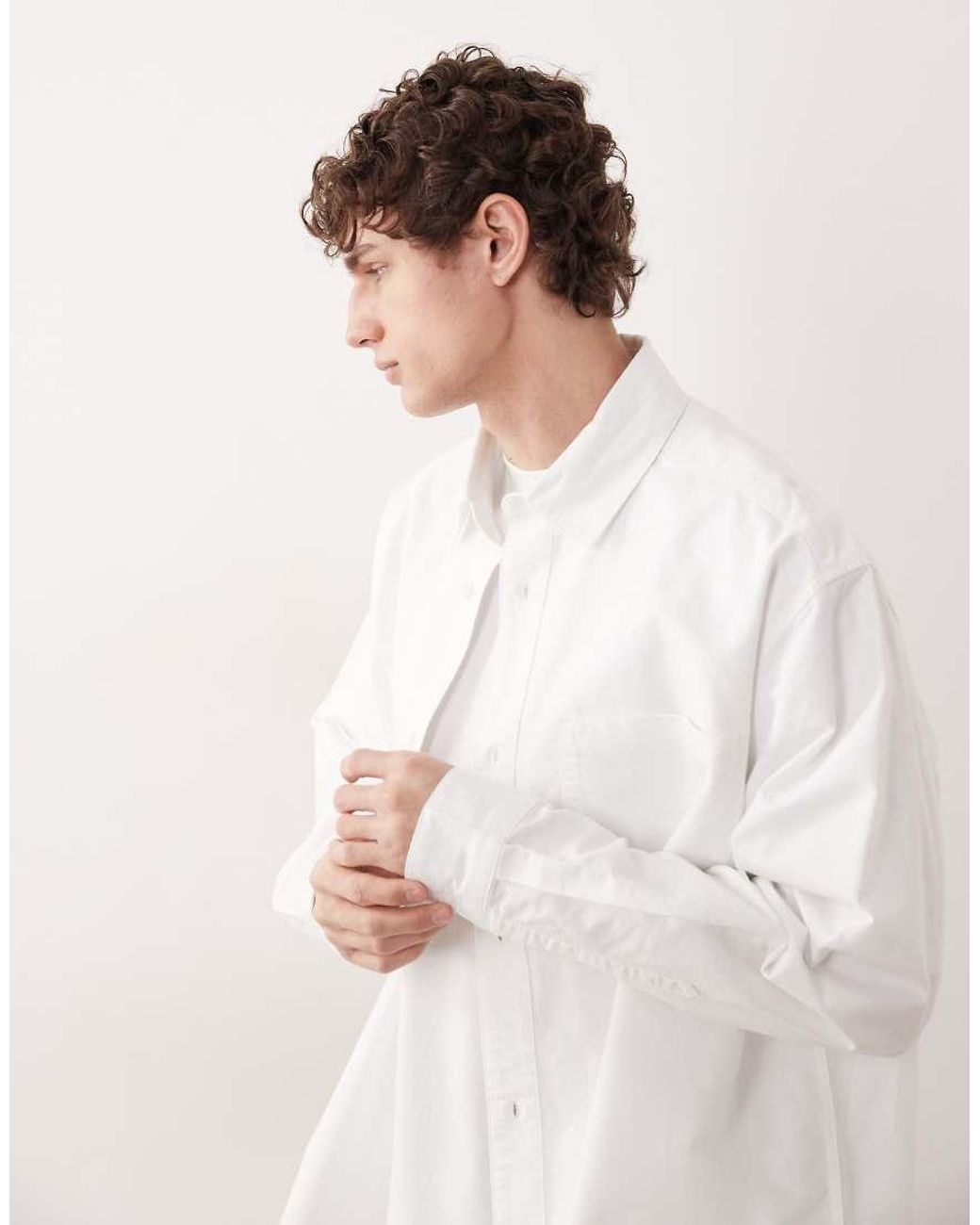 Camicia Oxford Super Oversize Bianca di ASOS COLLECTIVE in White da Uomo