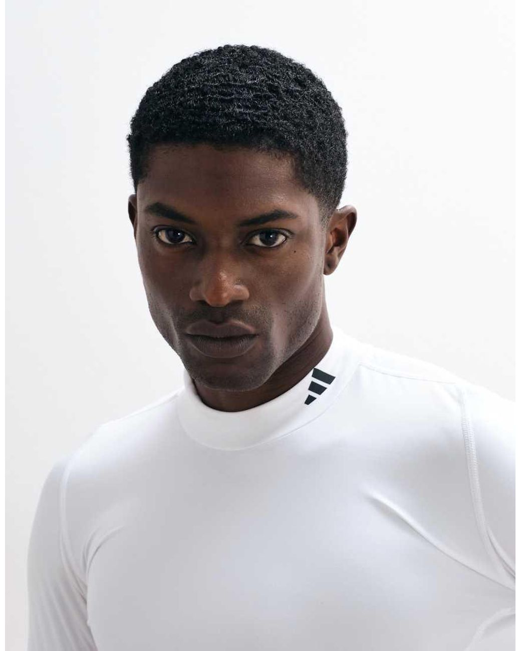 Adidas Originals Pink Adidas Training Techfit Long Sleeve Top for men