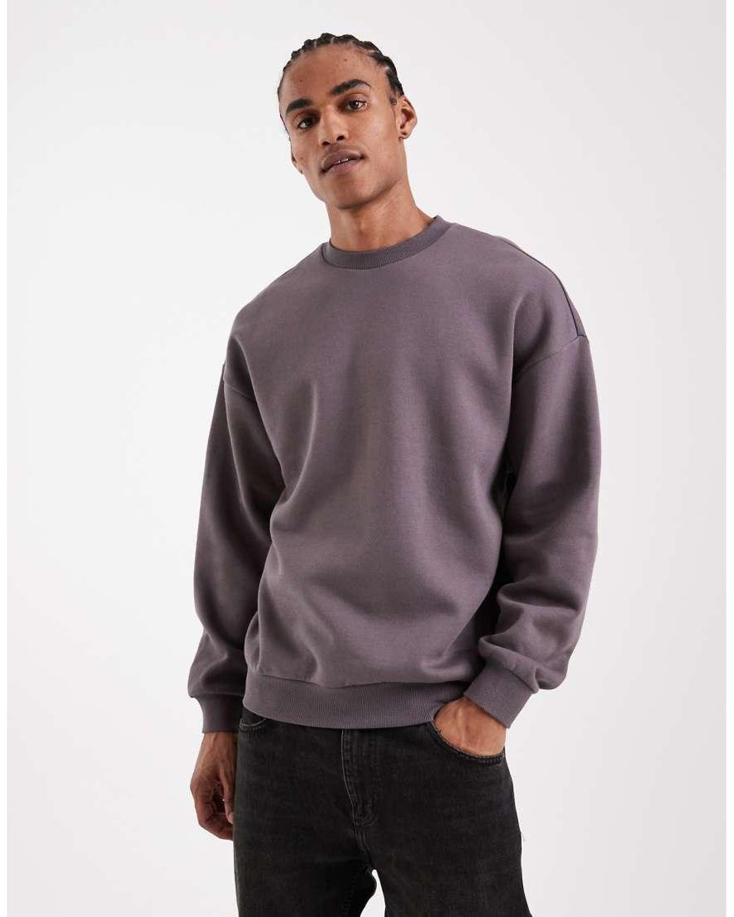 Only & Sons Oversized Sweatshirt in het Purple voor heren