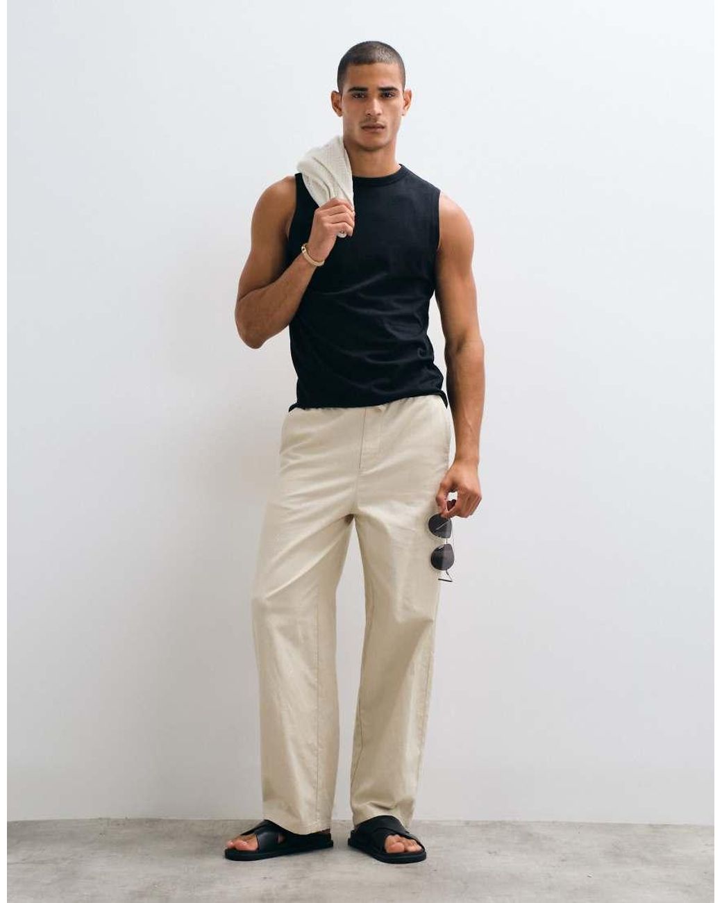 ASOS Black Breathemax Lite Regular Fit Tank for men