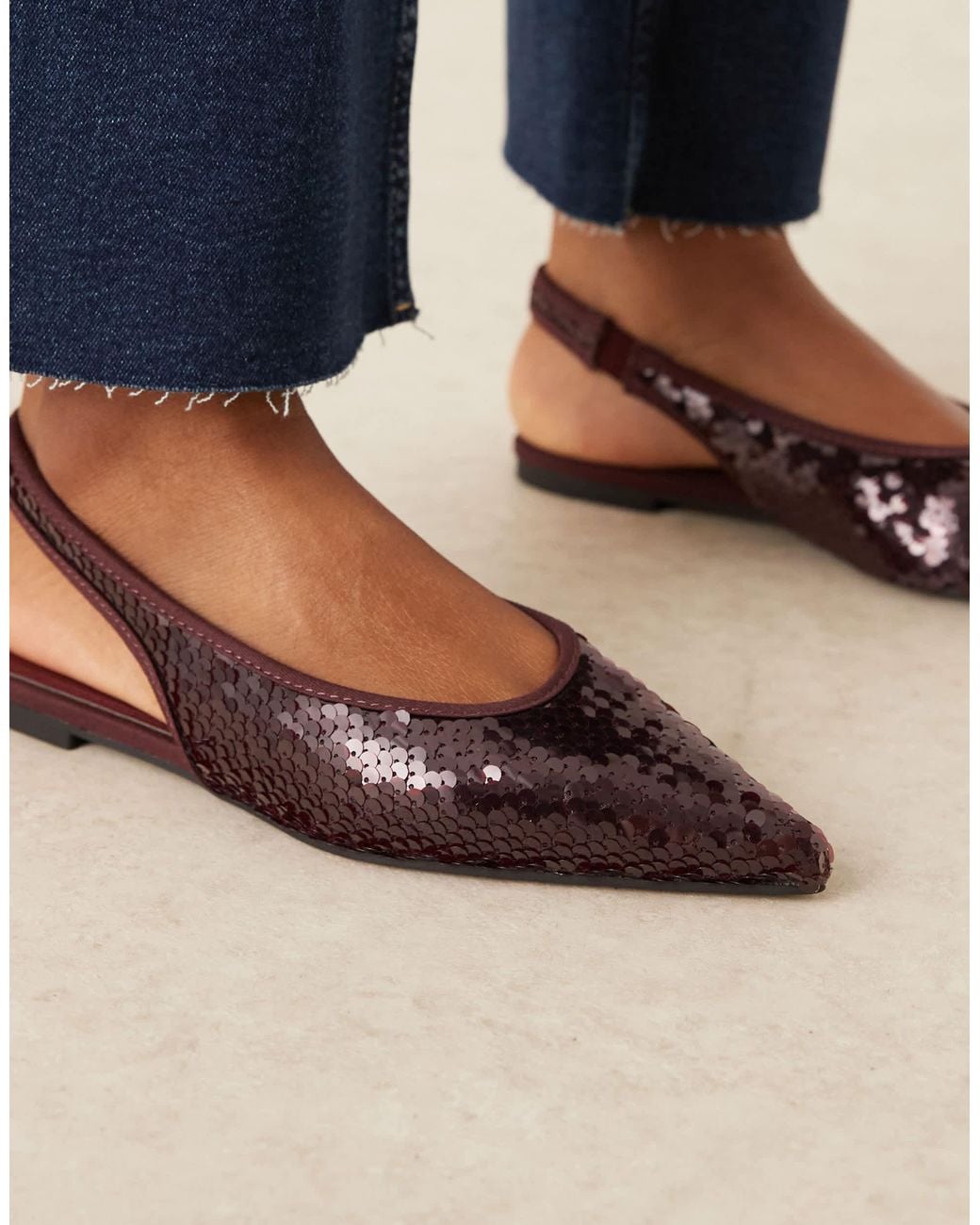 ASOS Blue Linford Slingback Ballets