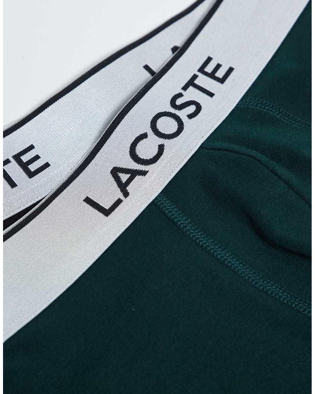 Lacoste Blue 3 Pack Metallic Band Trunks for men