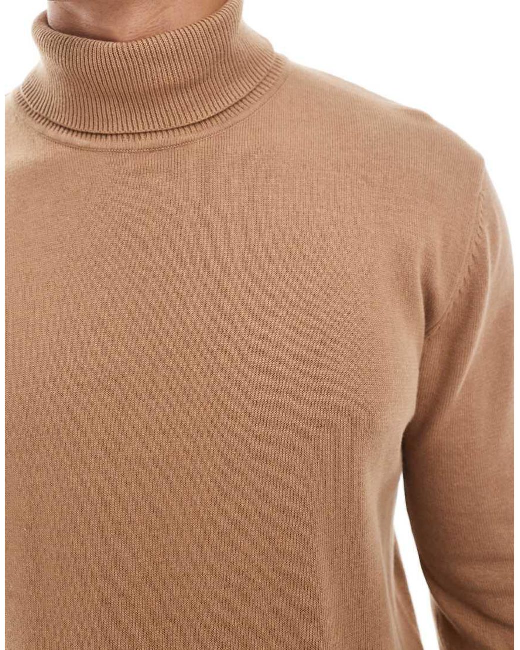 Brave Soul Blue Roll Neck Jumper for men