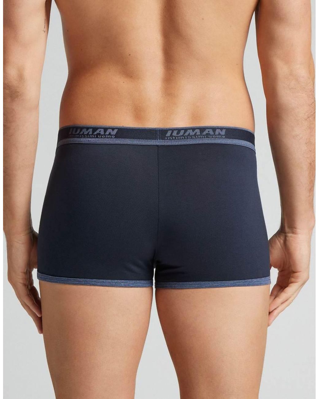 Intimissimi Blue Superior Cotton Boxers With Logo for men