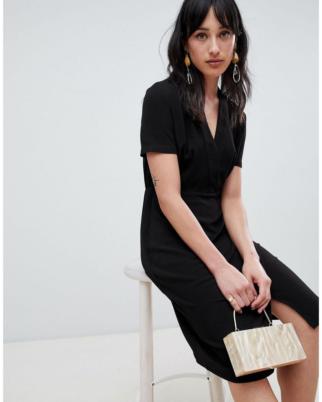 tailored wrap dress
