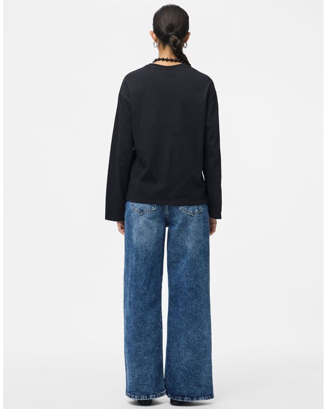 Pieces Blue Long Sleeved Top
