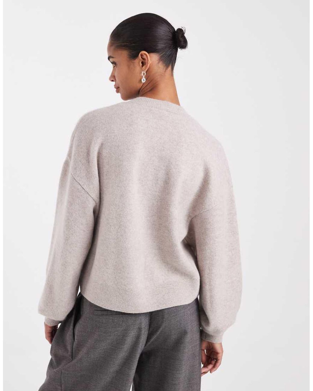 & Other Stories Natural Boiled Wool Cardigan