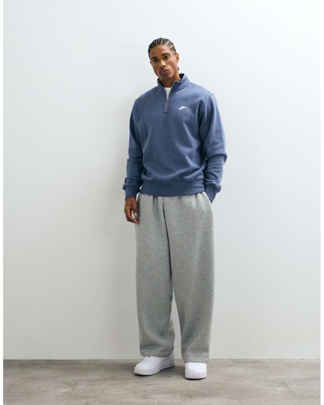 Nike Blue Club Half Zip Sweatshirt for men