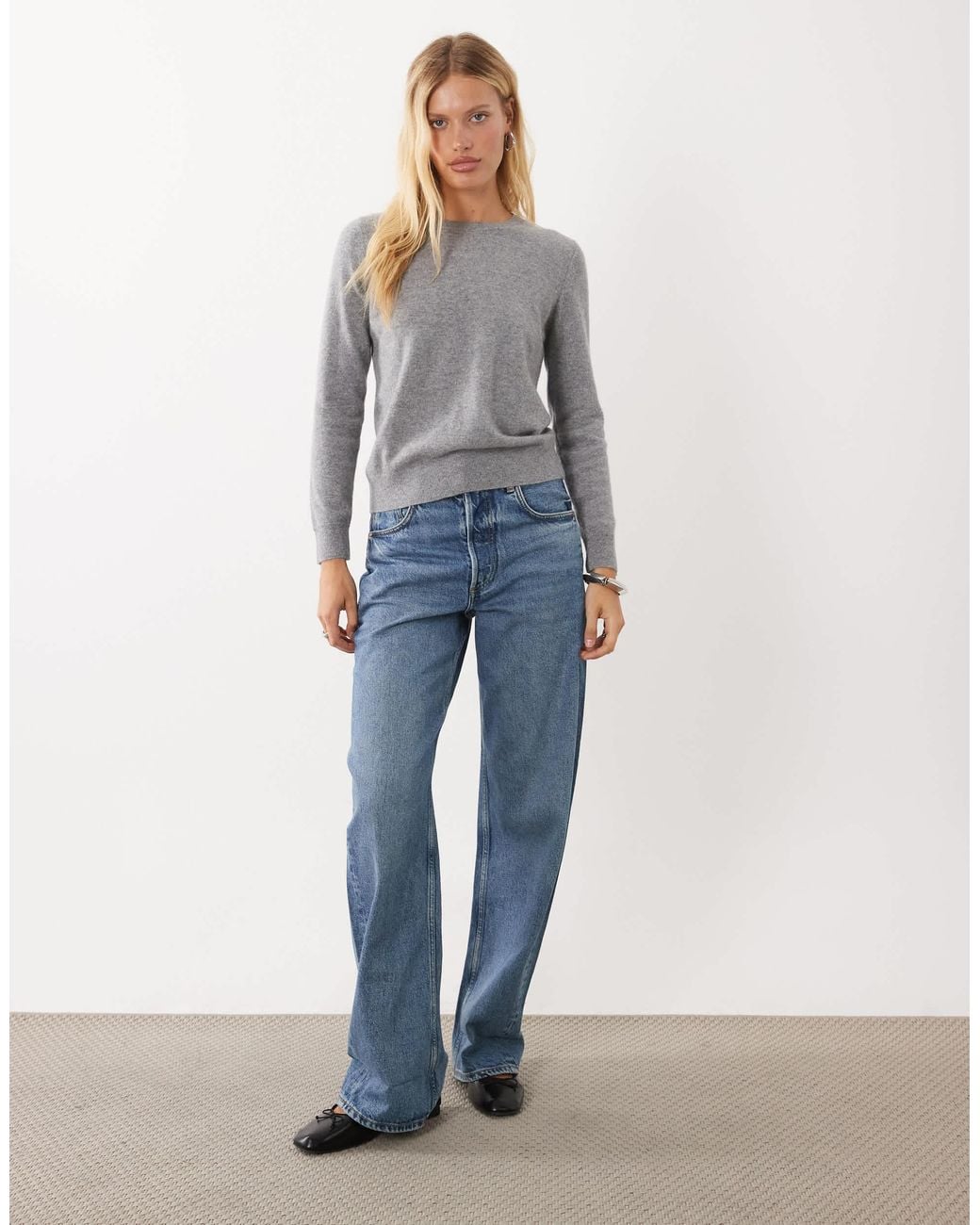 Mango Gray Knitted Sweater