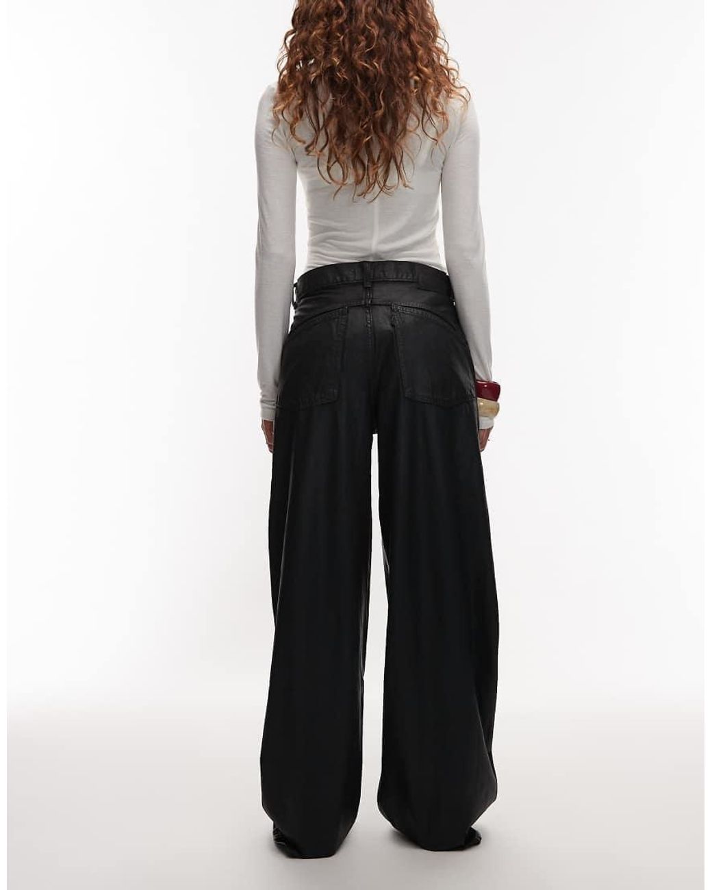 Levi's White Super baggy Barrel Coated Jeans