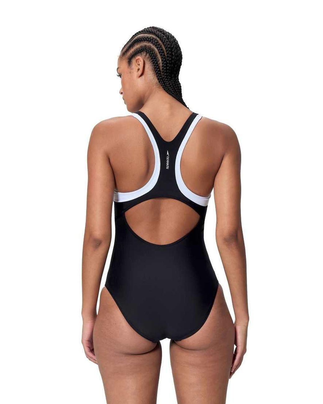 Speedo Blue Colourblock Racerback Swimsuit