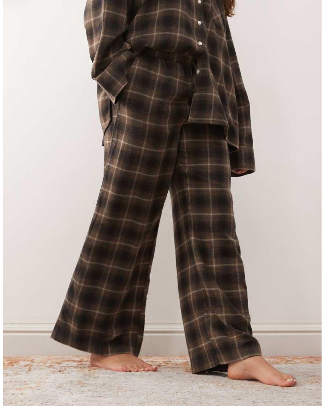 Weekday Brown Co-ord Lounge Flannel Trousers