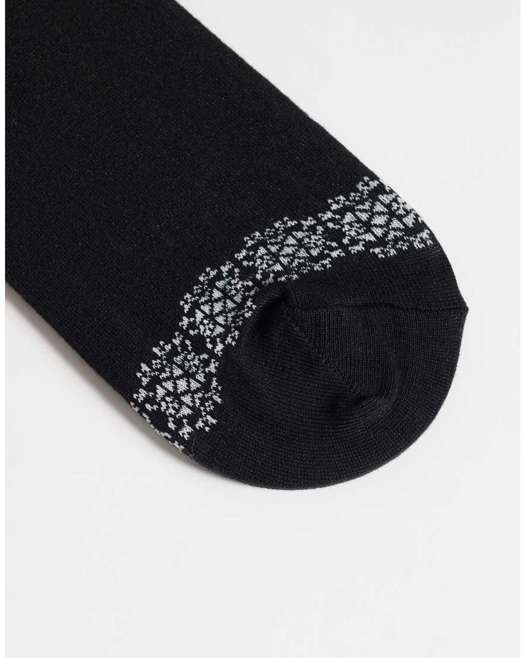 Polo Ralph Lauren Black Snow Print Crew Socks