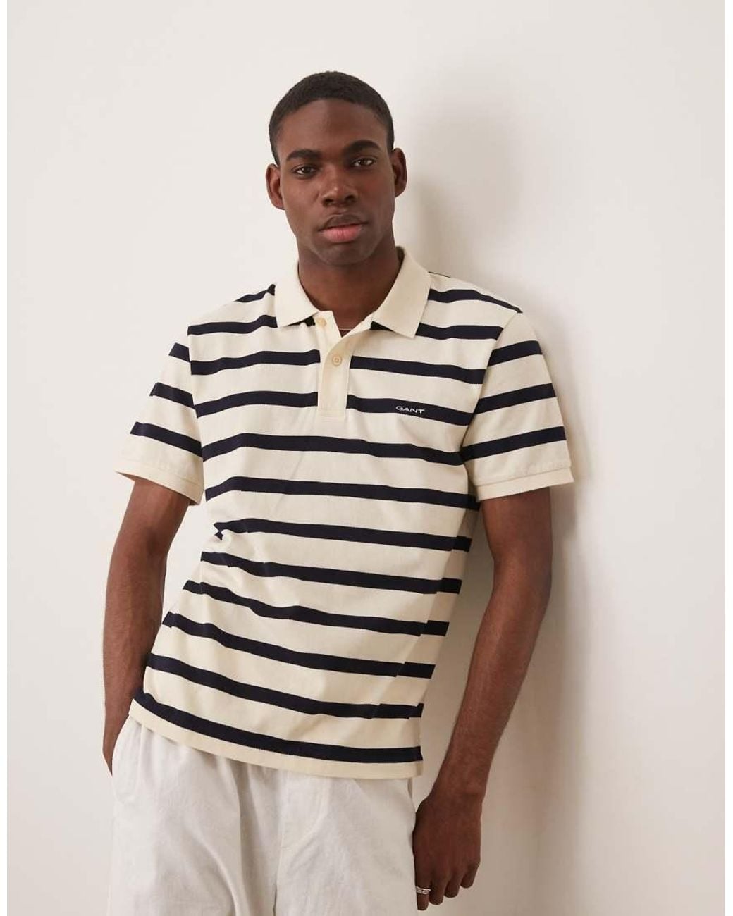 Gant Natural Striped Polo Shirt for men