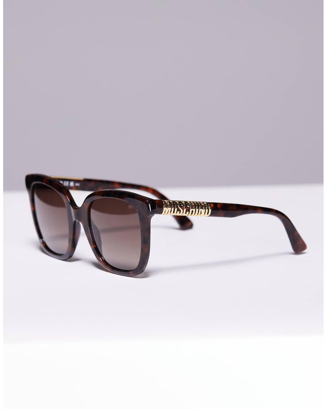 Moschino Brown Moschino – eckige sonnenbrille