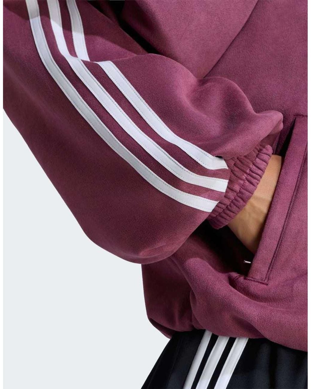 Adidas Originals Purple Faux Suede Track Jacket