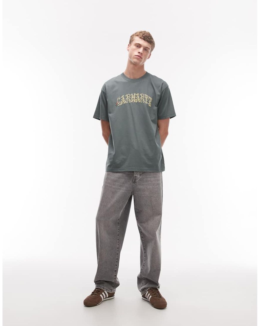 Carhartt Gray Monogram T-shirt for men