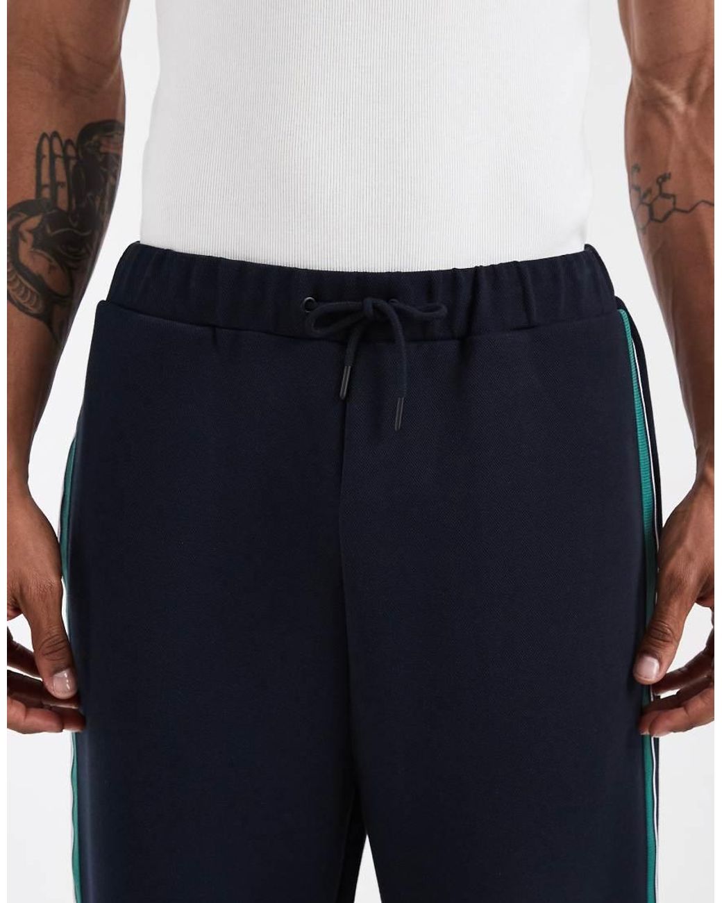 Fred Perry Blue Stripe Tape Co-Ord Track Pant for men