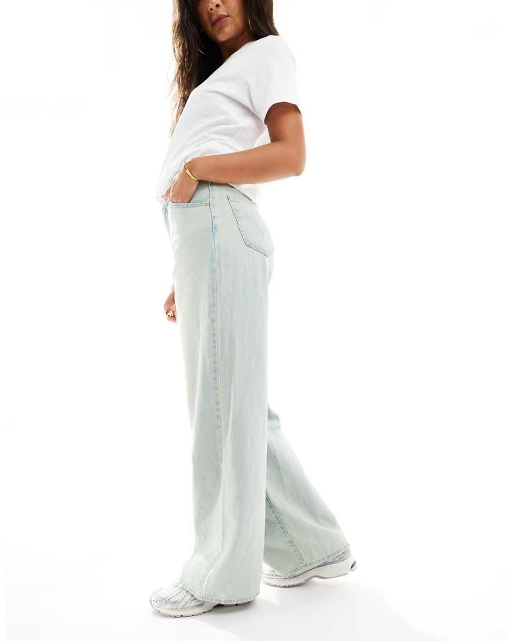 Levi's White Cinch Baggy Jeans