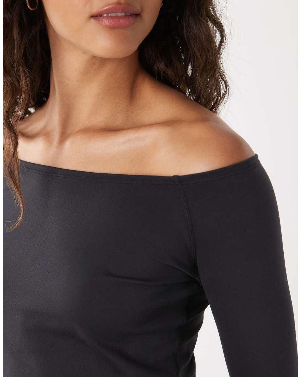 Cotton On Pink Active Ultra Soft Off Shoulder Long Sleeve Top