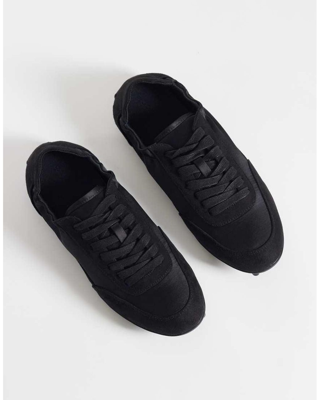ASOS Black Desire Slim Sole Lace Up Trainers