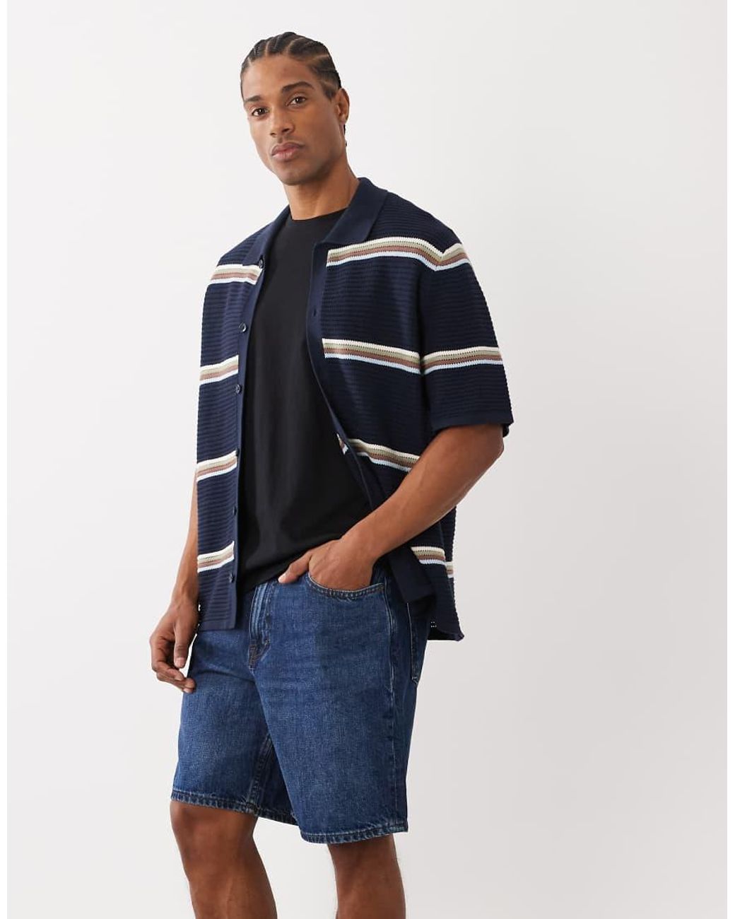 Pantaloncini Comodi di Mango in Blue da Uomo