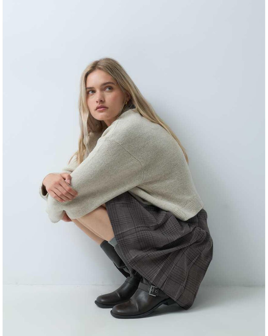 Gap Gray Mini Pleated Skort