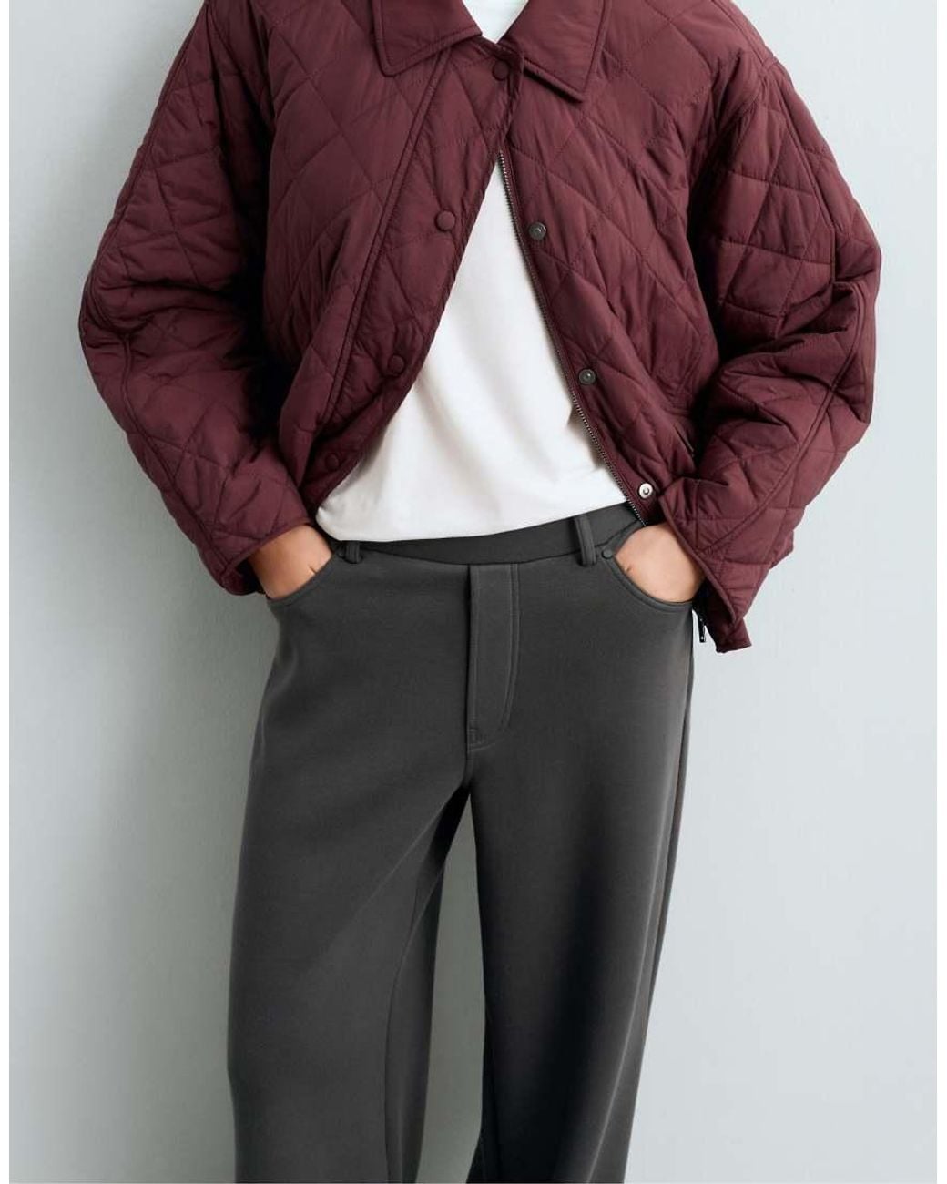 Oysho Black 5-pocket Wide-leg Trousers
