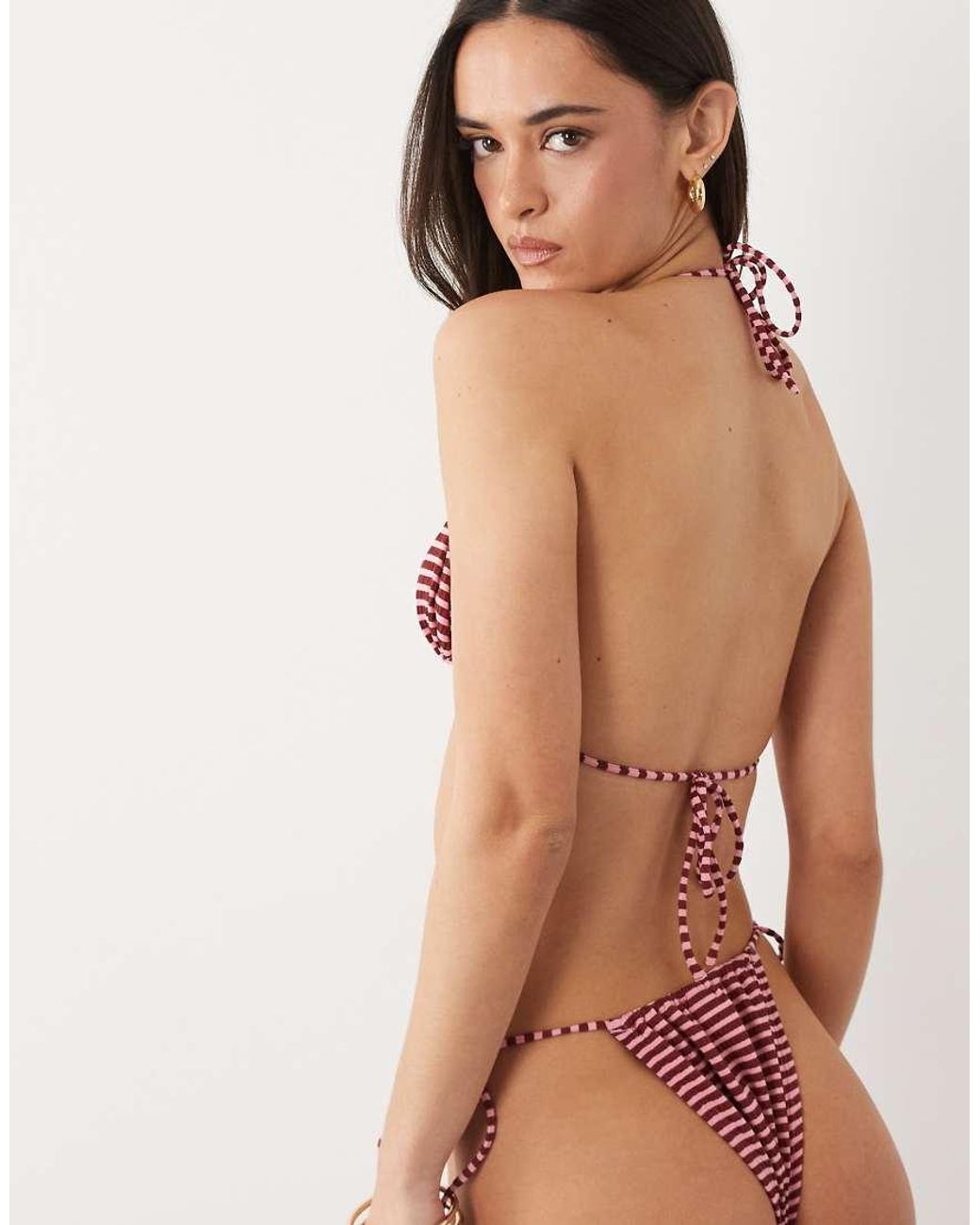 ASOS Multicolor Violet Triangle Bikini Top
