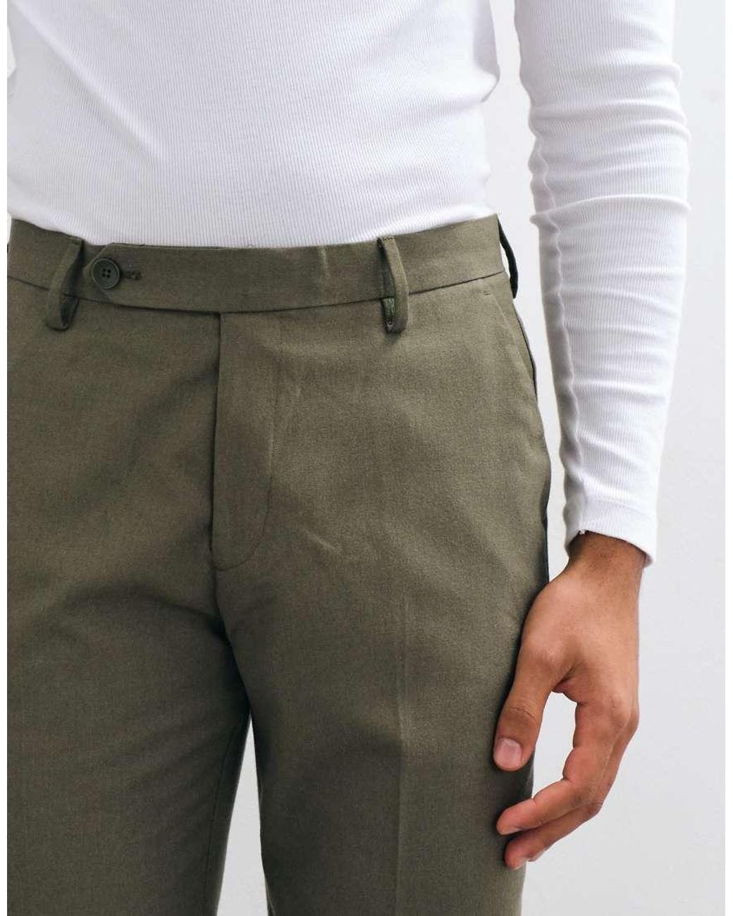 ASOS Green Slim Suit Trouser for men