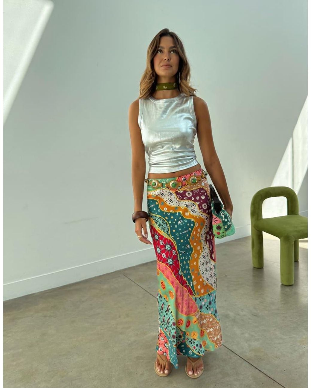Never Fully Dressed White Dorris Satin Maxi Skirt