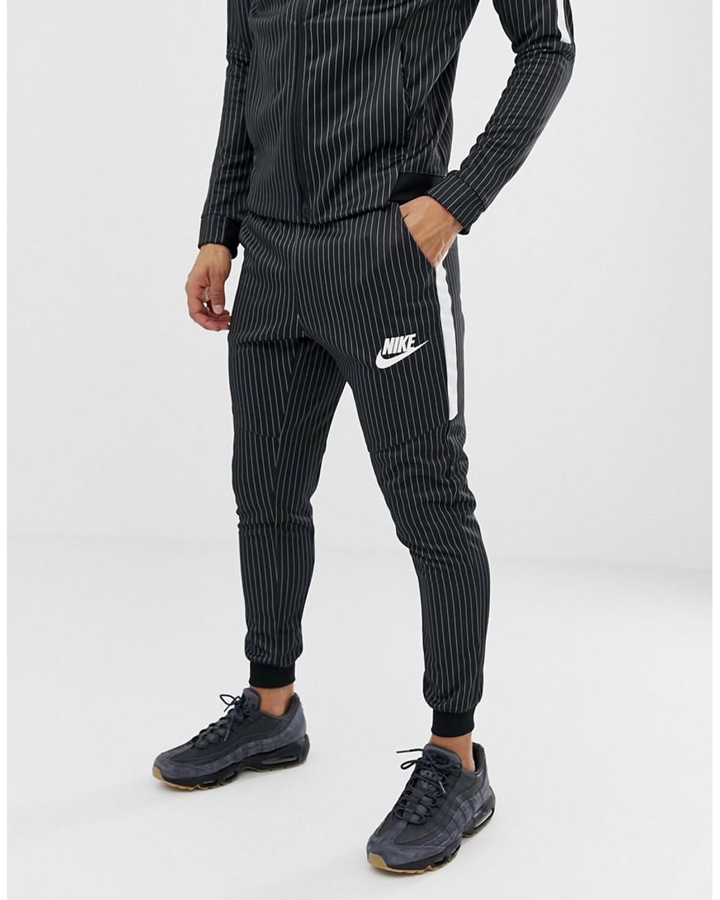 Pantalon de jogging fines rayures Synthétique Nike pour homme en coloris  Noir | Lyst