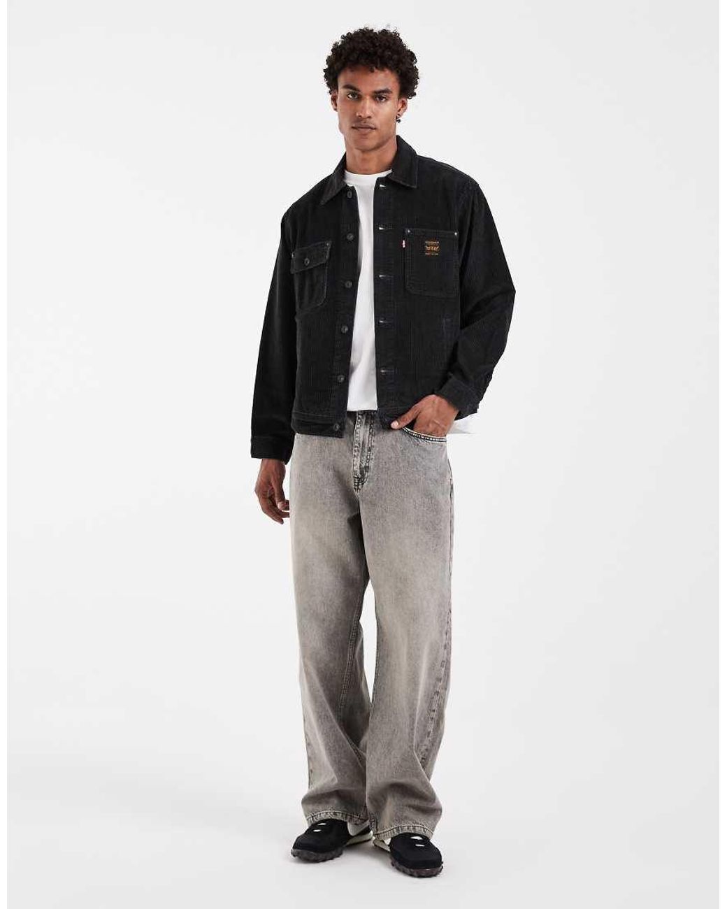 Levi's Black Workwear Berkley Cord Chore Jacket for men