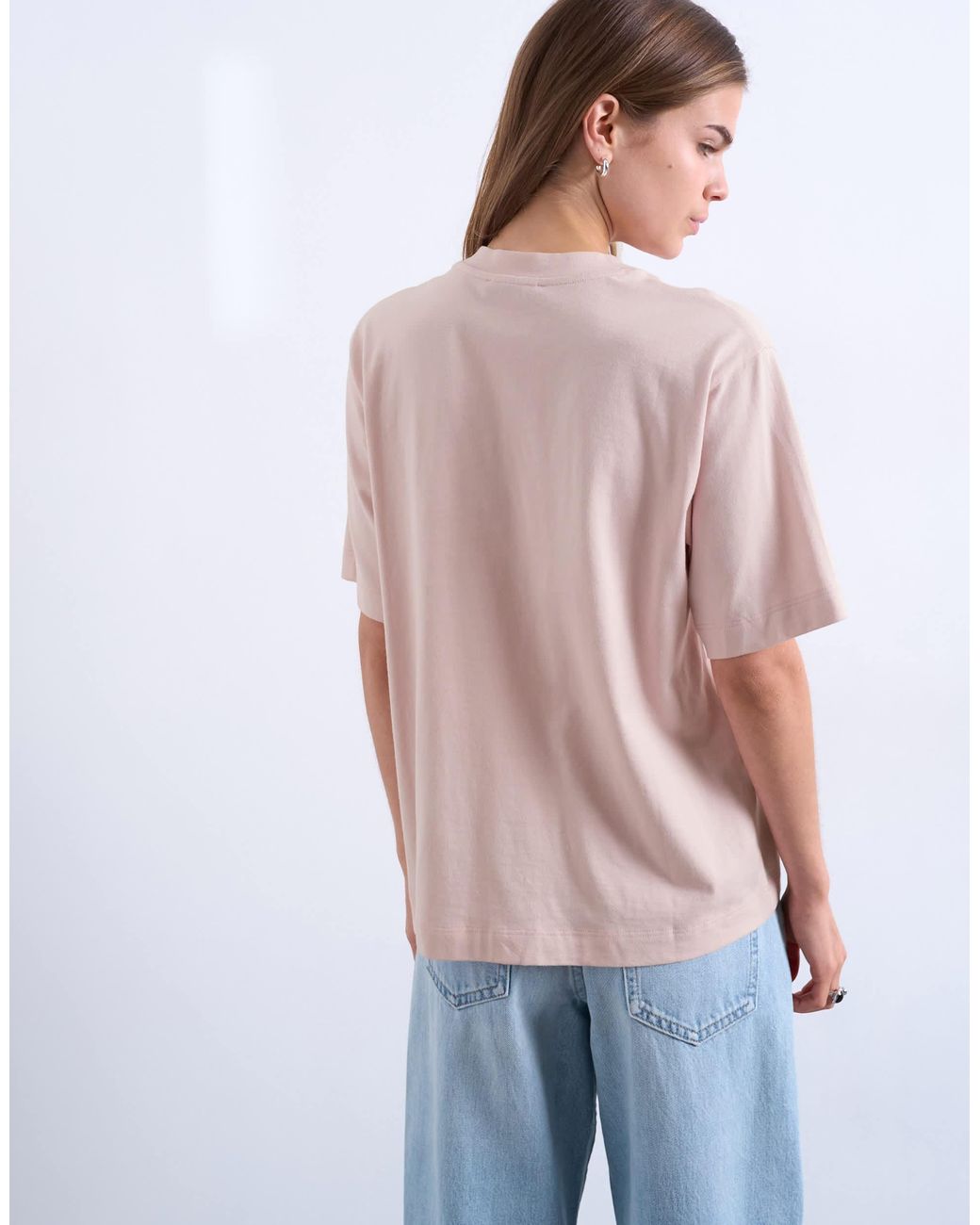 TOPSHOP Pink Premium Basic Short Sleeve Tee