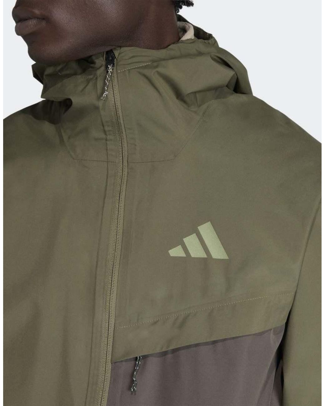 Adidas Originals Gray Terrex Multi 2 Layer Climaproof Rain Jacket for men