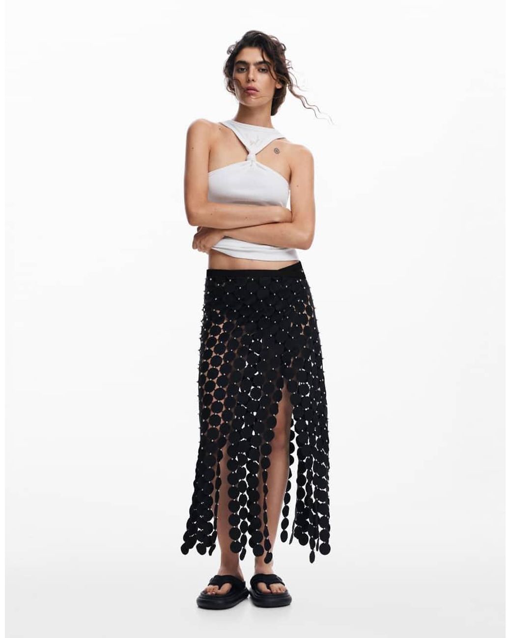 Desigual White Catwalk Skirt