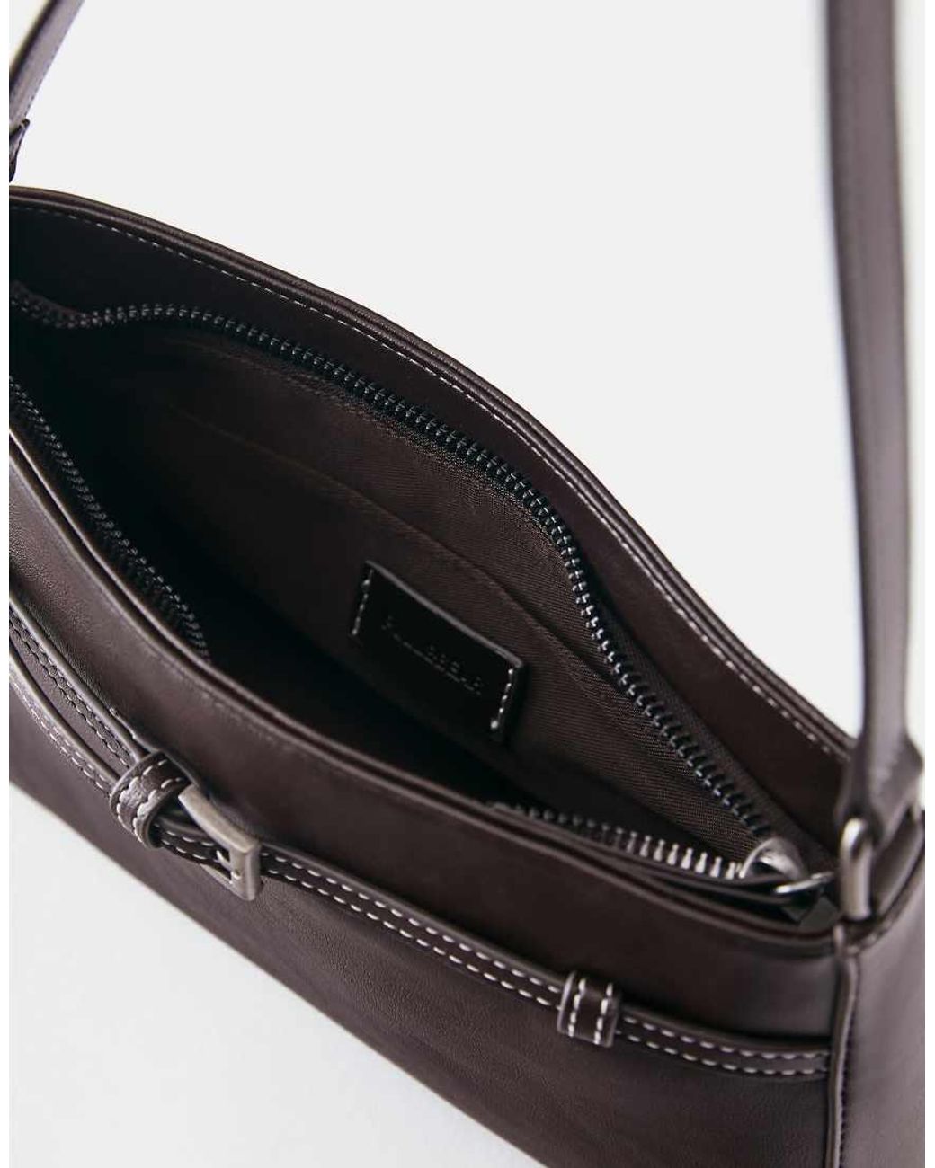 Pull&Bear Black Buckle Shoulder Bag