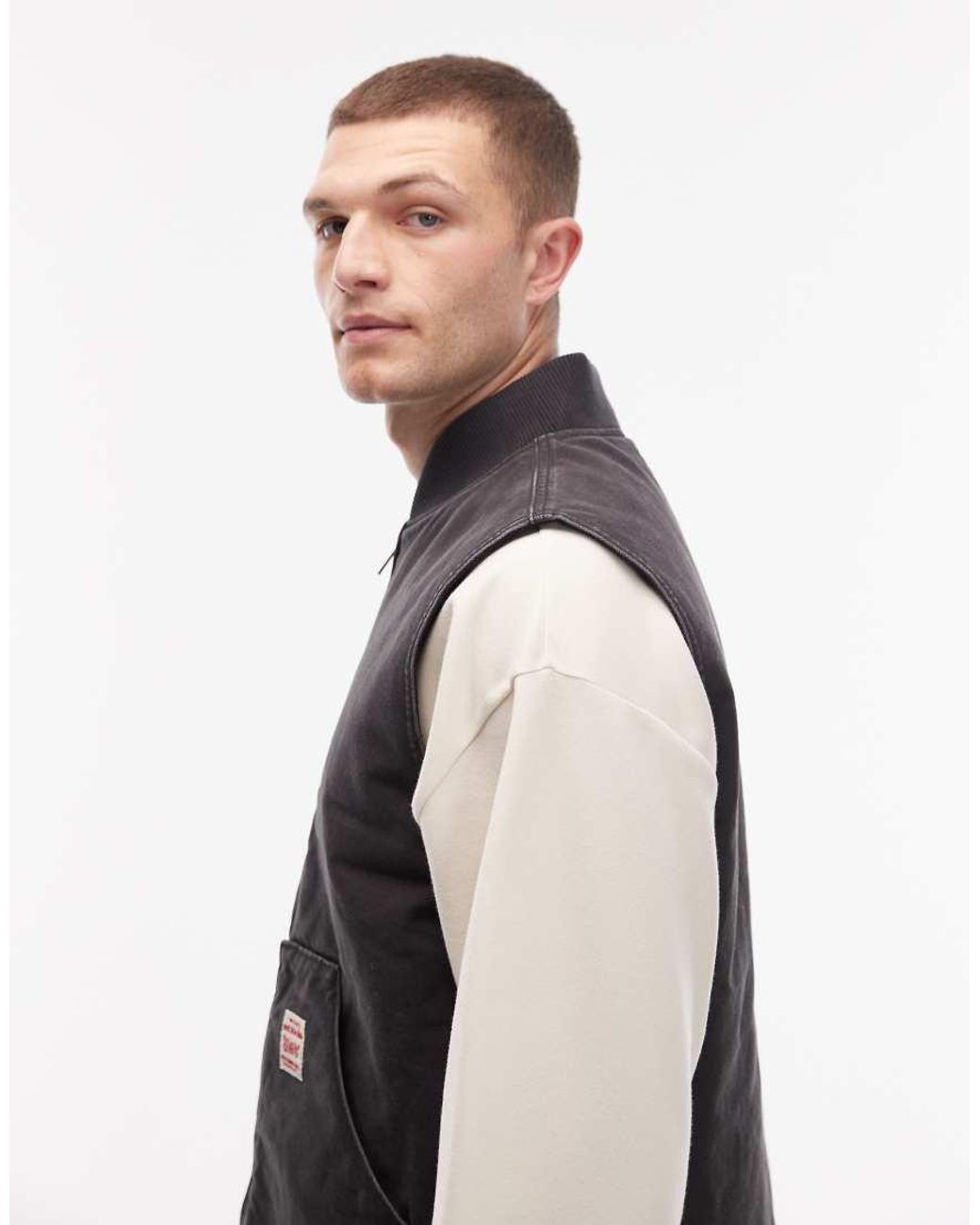 Levi's Black Workwear Sansome Padded Canvas Vest for men
