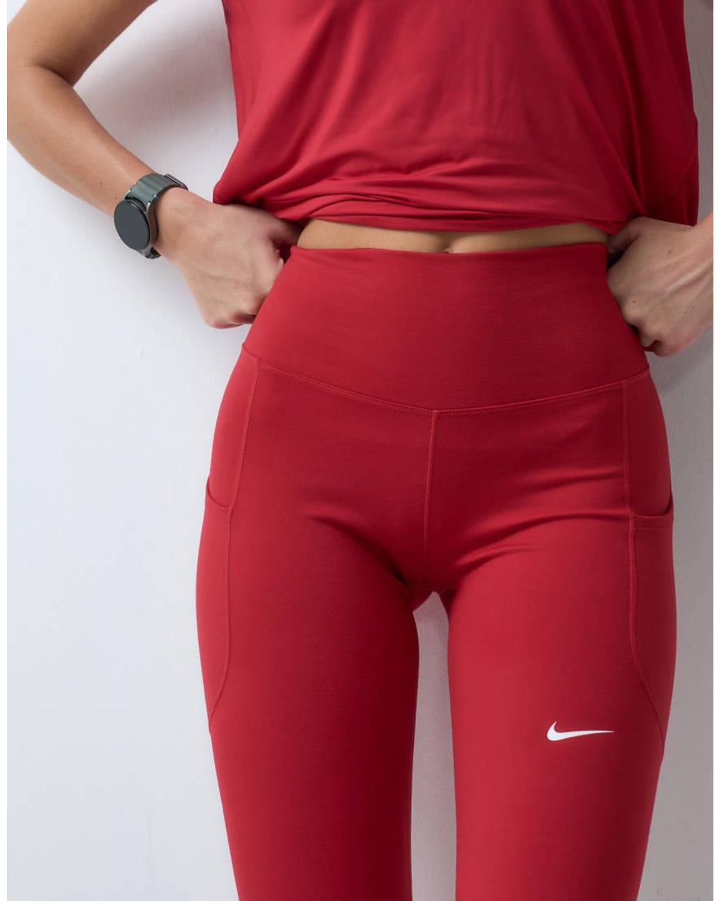 Nike Red One Dri-Fit High-Rise Seamless Legging