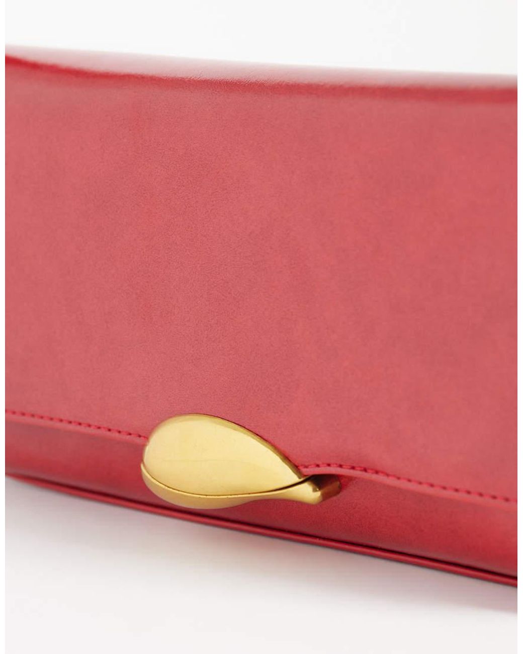 ASOS Red Shoulder Bag With Gold Hardware