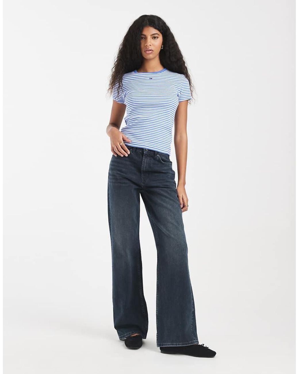 Tommy Hilfiger Blue Essential Rib Slim Fit T-Shirt
